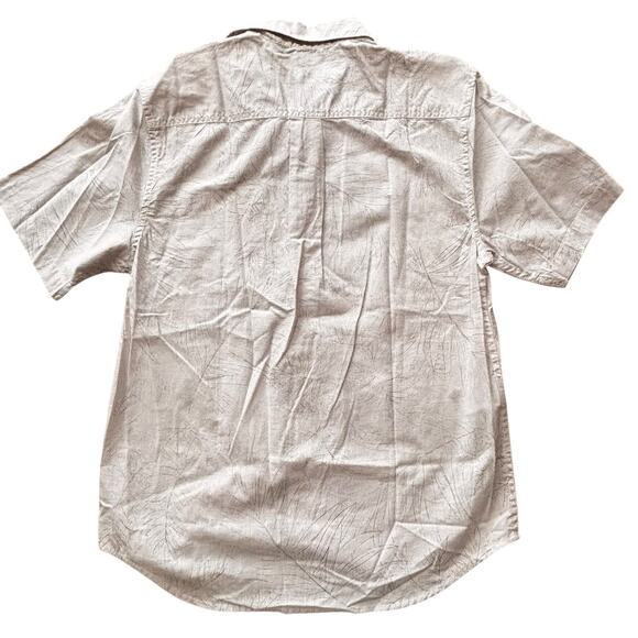 Tommy Bahama Shirt Button Up Men’s Small Tropical Hawaiian Tan Leaf Print - Picture 3 of 10